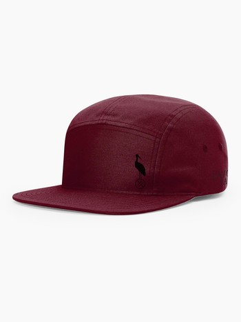 5-Panel Hat with Stork, Berry