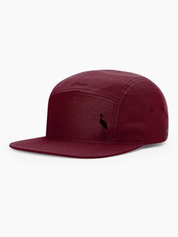 5-Panel Hat with Stork, Berry